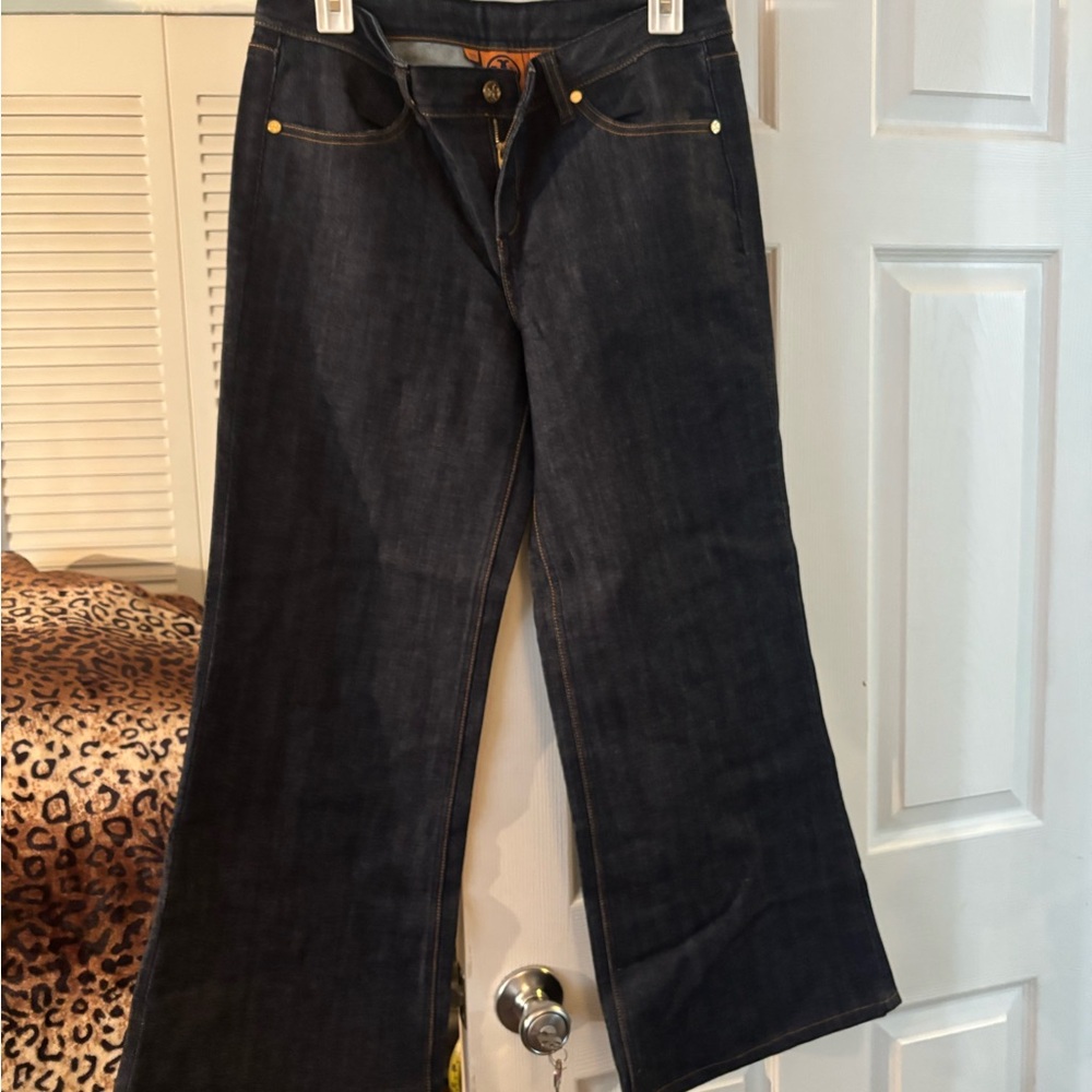 Tory Burch Dark Blue Flare Jeans